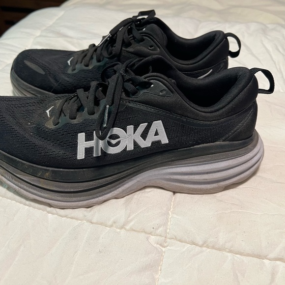 Hoka Black & White Athletic Shoes - Picture 1 of 5